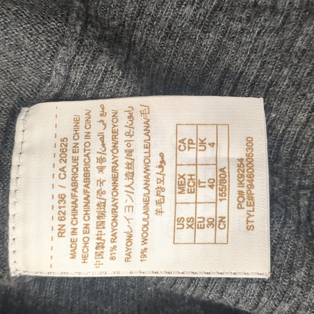 Marciano charcoal wool blend waterfall open cardigan - Picture 4 of 5